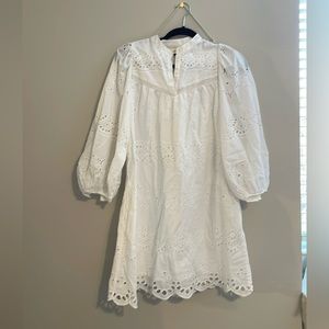 Universal Thread Three-Quarter Sleeve Eyelet Short Dress